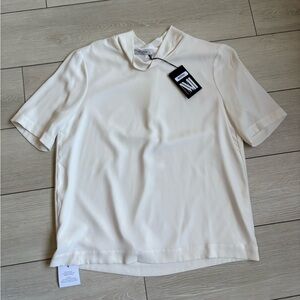 NWT MM LaFleur Millie Short Sleeve Top Ivory M